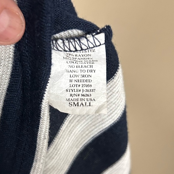 Made in USA 🇺🇸 P.inc striped sailor short-sleeved top Small - Picture 4 of 4